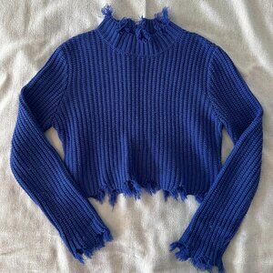 Love Tree - Cropped Turtleneck Sweater / Size Medium